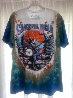 Grateful Dead Shirt Mens Large Tie Dye Fall Tour 1994 Liquid Blue Vintage